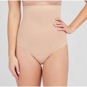 ASSETS by SPANX High Waist Shaping Thong Beige L Medium Control Compression